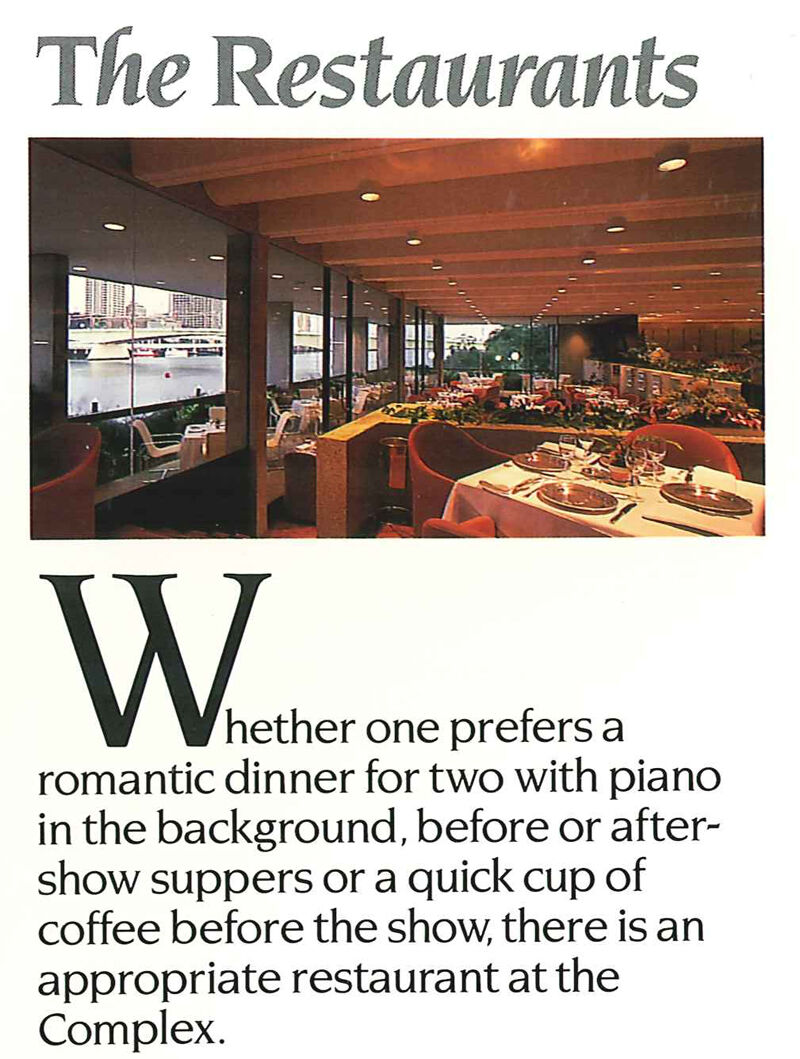 The Fountain Room restaurant promotional image clipping