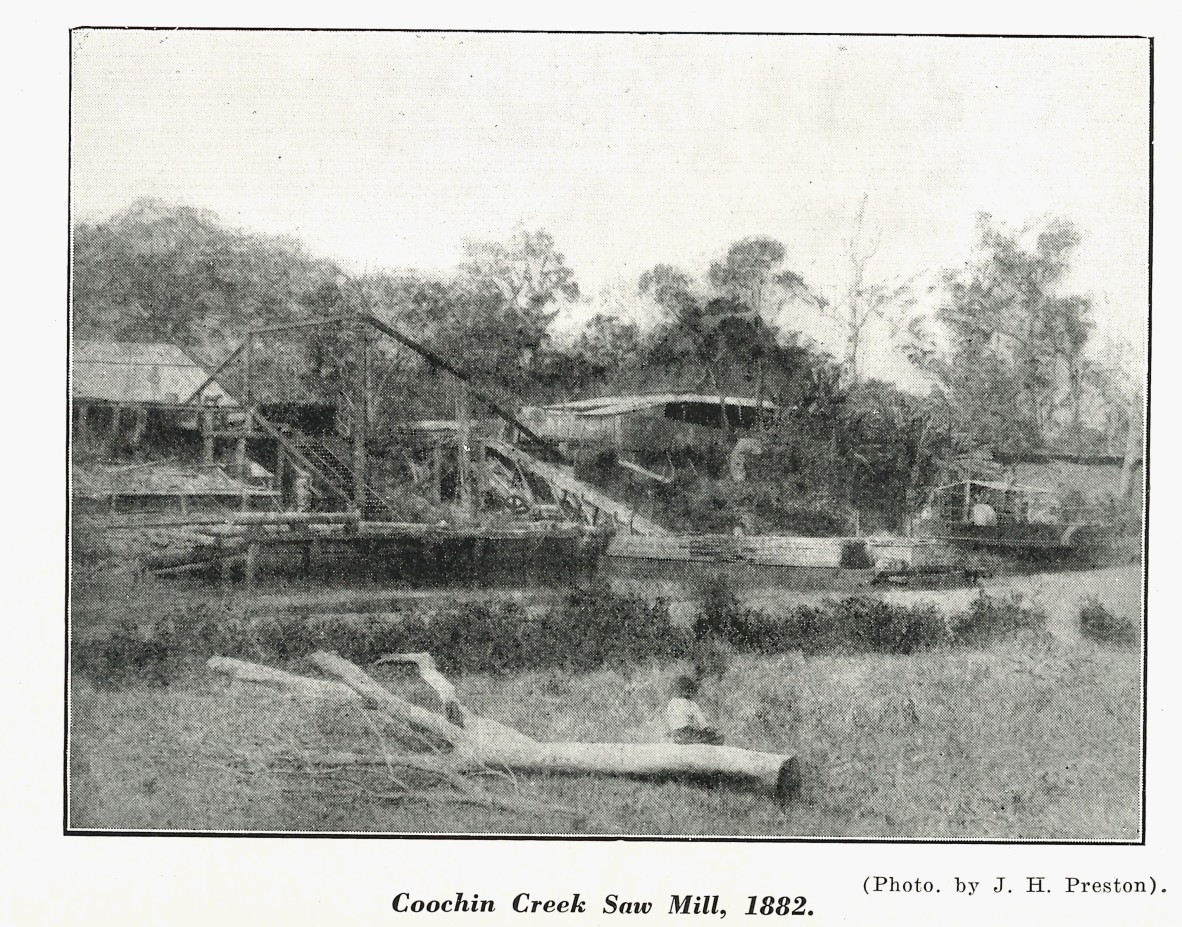 Image of Campbellville from “Bribie, the Basket Maker” by Thomas Welsby. The stern of the paddlewheeler can be seen on the right hand side of the photograph.