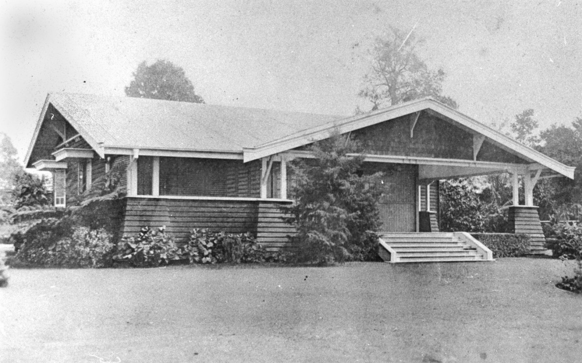 A house with an expansive lawn, lots of trees and shrubs