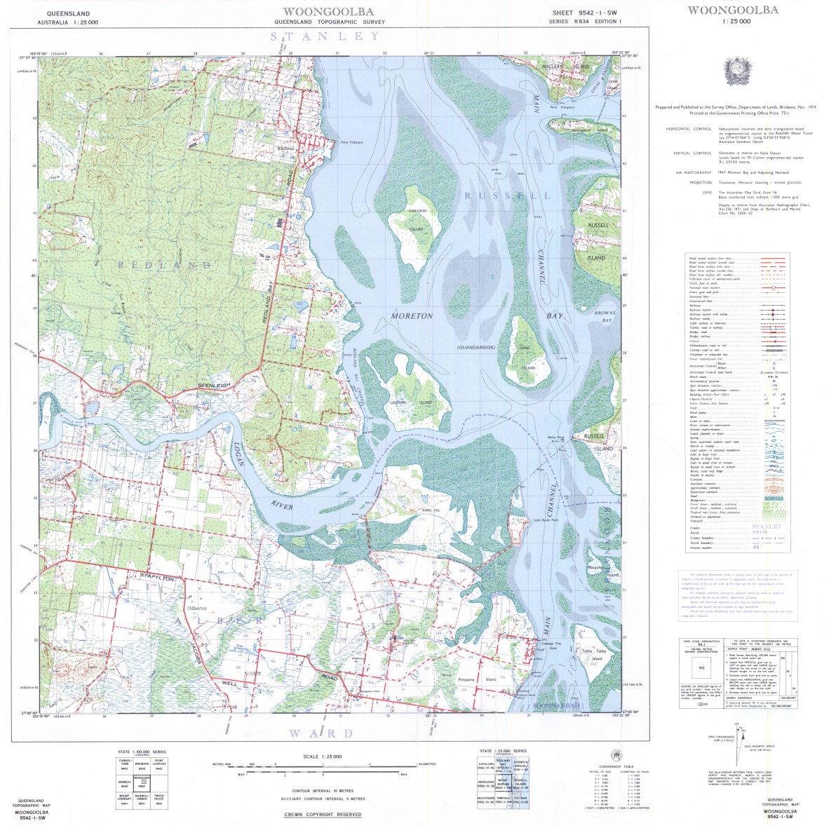 Woongoolba, Queensland topographic survey, 1974