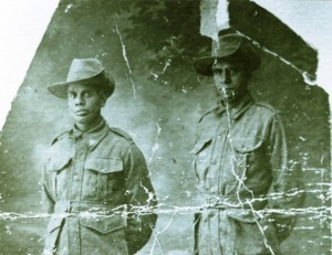 Portrait of Harry Doyle and Albert Burke in uniform 