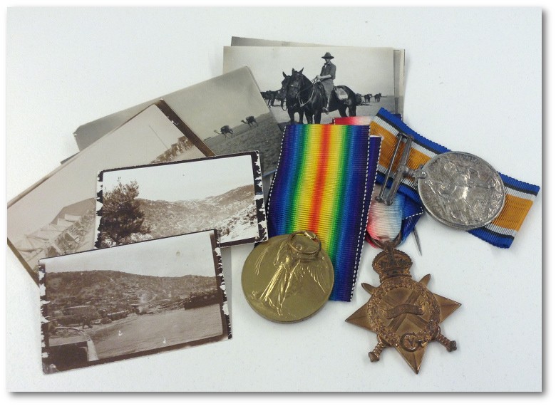 Photographs and medals from the Cyril Burdeu collection