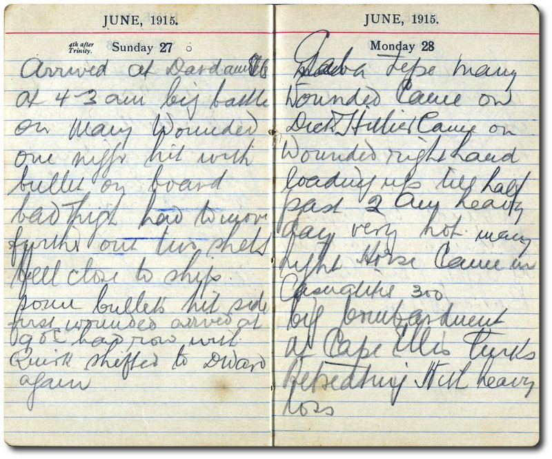 Diary entry 28 April 1915