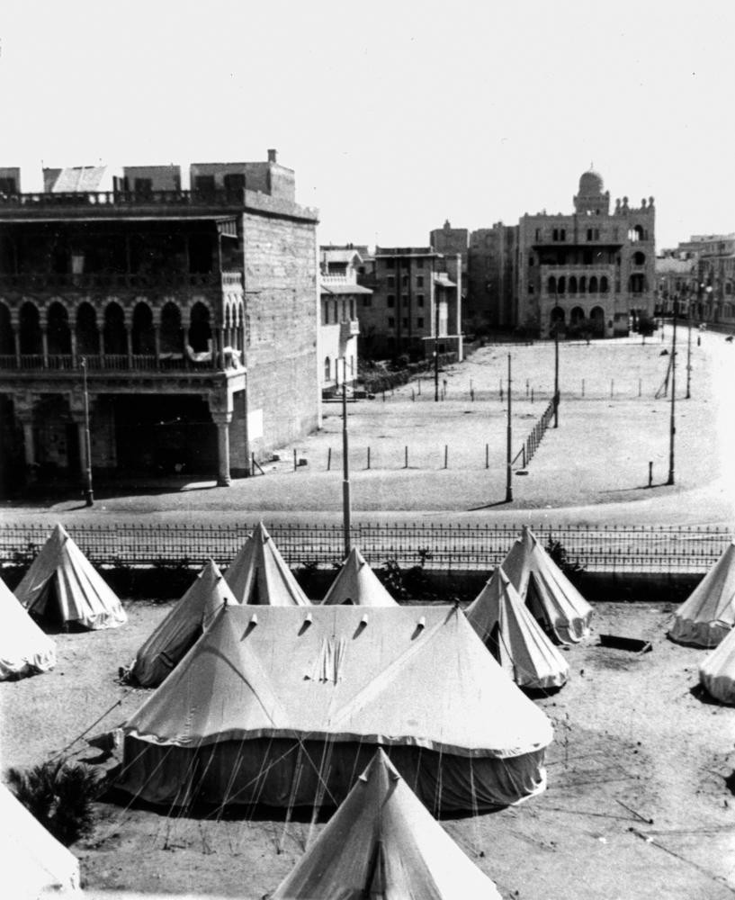 Infectious diseases tents at the Military Hospital in Heliopolis Egypt ca. 1916,