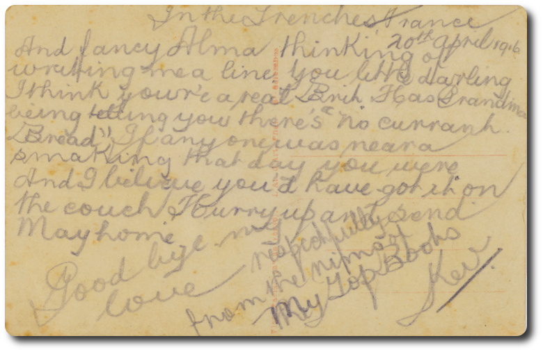 Postcard to Alma Murphy