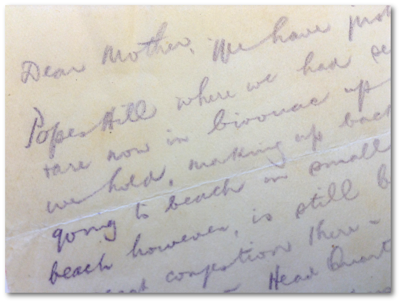 Letter from George Bourne to his mother