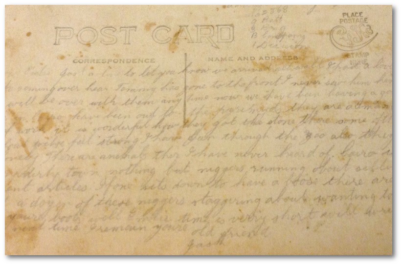 Postcard from Jack Daniell