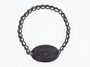 WWi identity bracelet with oval name plate