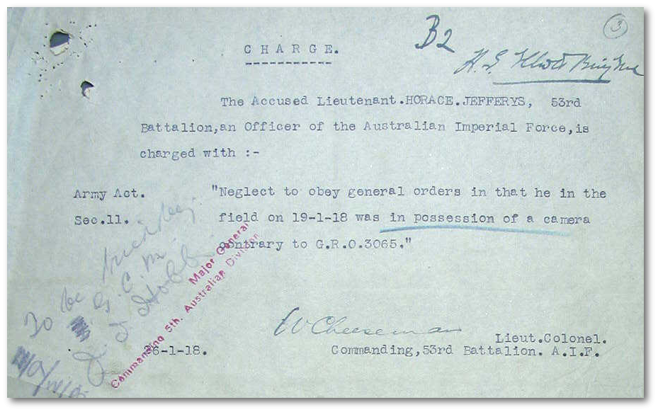 Statement of offence, 1918