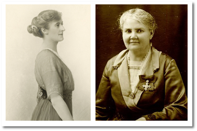 Mary Elizabeth Chomley left, Annie Wheeler, rigth