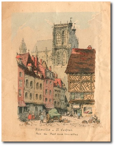 Greeting card of Abbeville, France