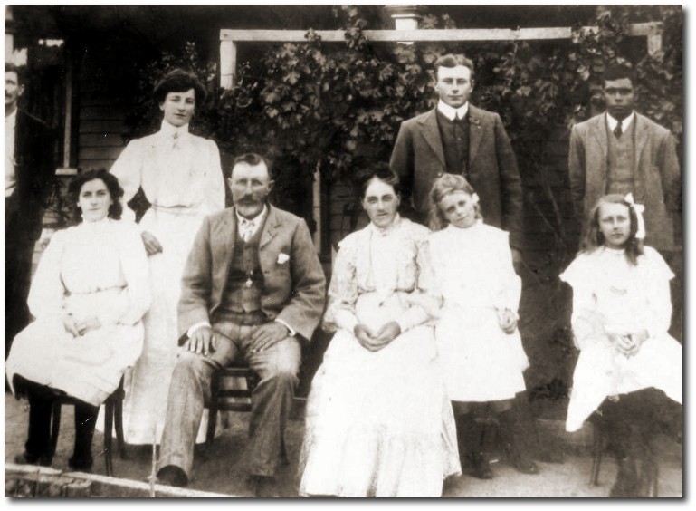Bayliss family with Archie Murphy far right