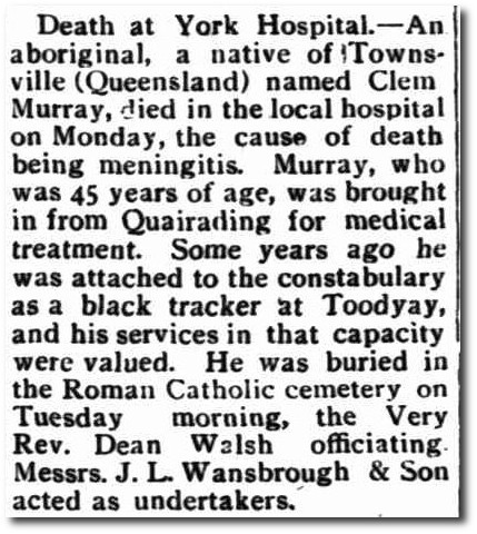 Death at York Hospital, 1926