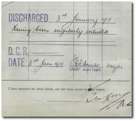 Service record John Sam