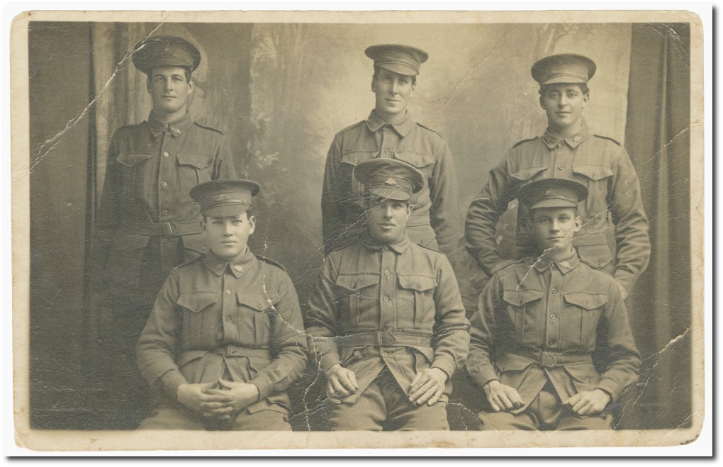 Private Richard Maitland, front row, far right