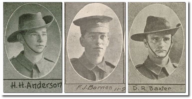 Hector Harrison, Frederick Barnes, David Baxter